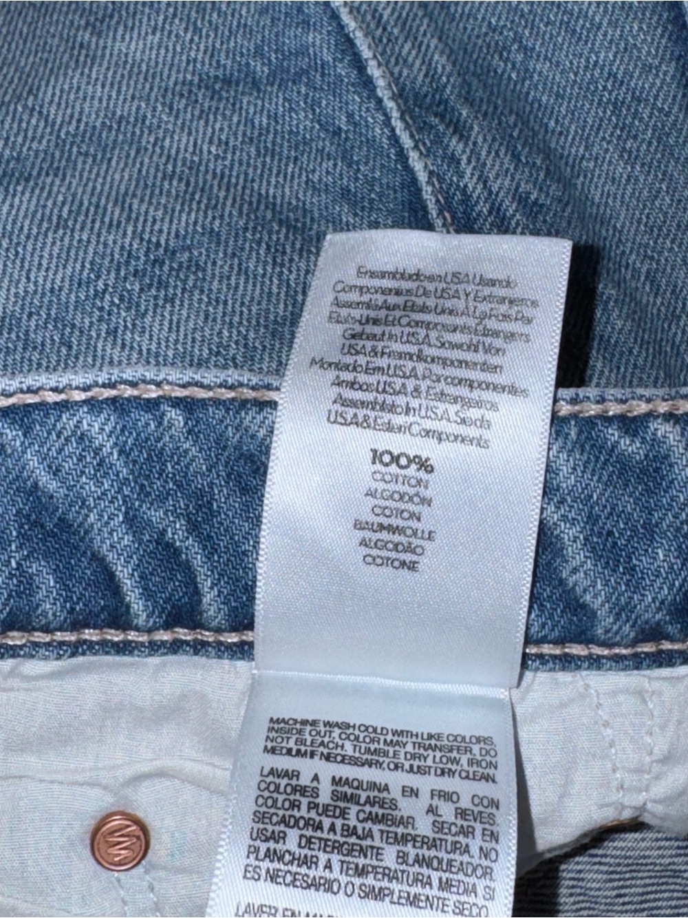 MOTHER The Skipper Short n’ Long Fray Leap At The Chance Denim Shorts Size 32 - Picture 10 of 10